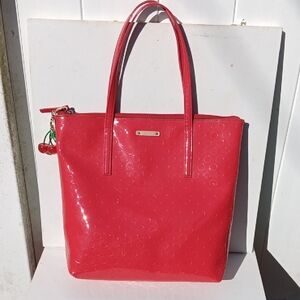Kate Spade Glossy Red Tote Bag
